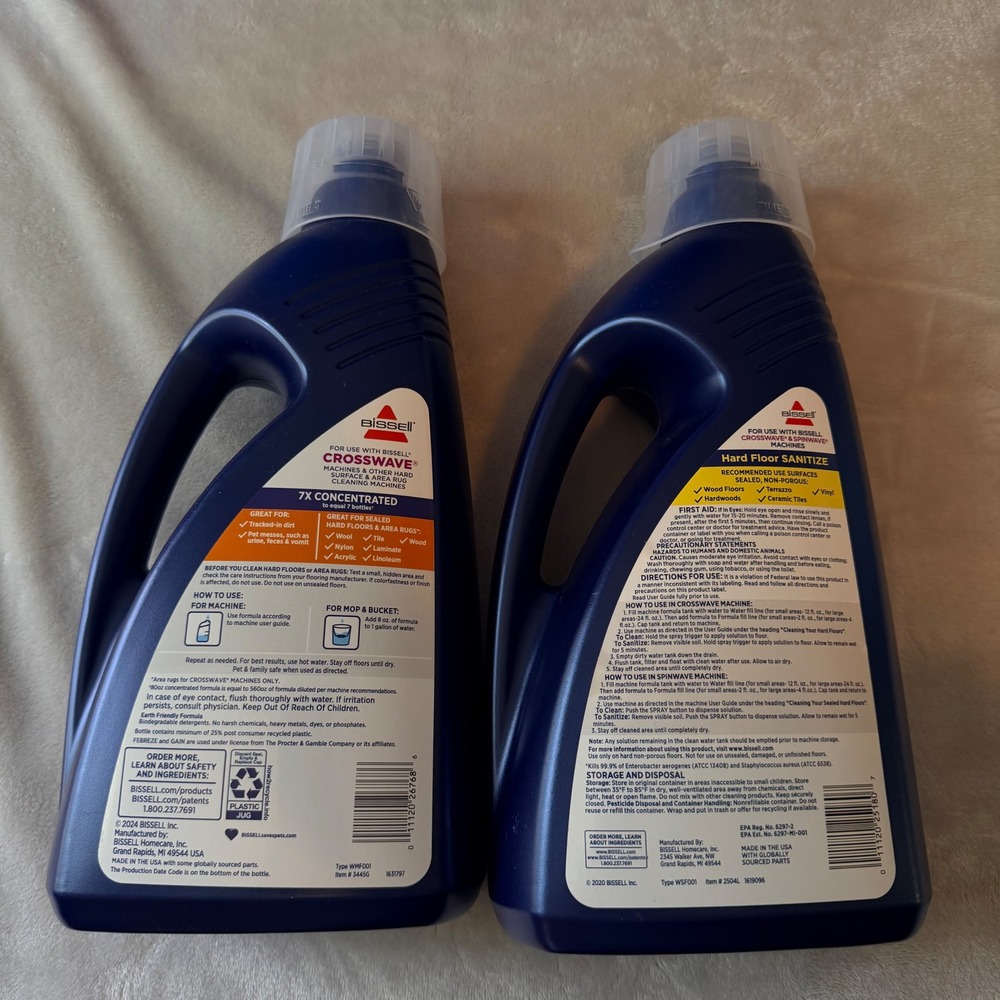 Bissell Crosswave Multi-Surface Gain & Hard Floor Formula 80oz 2-Pack - Picture 2 of 11